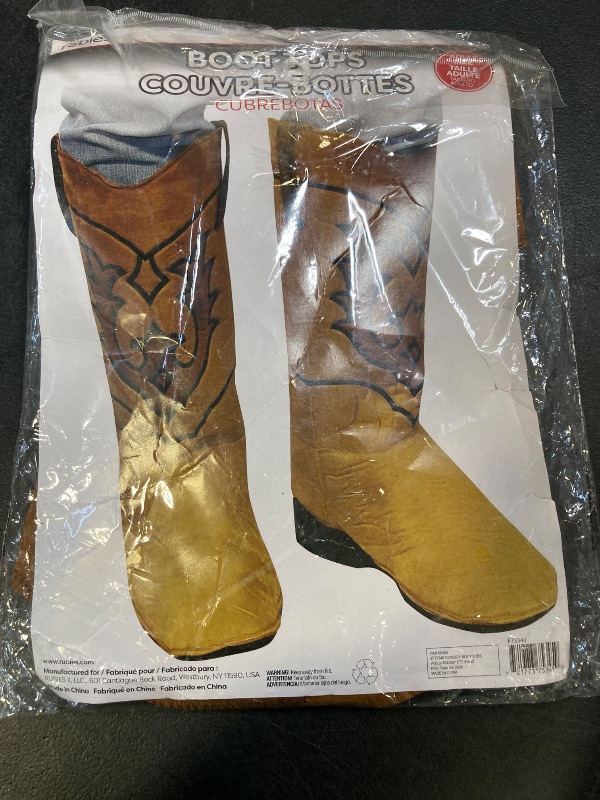 Photo 1 of Rubies Adult Cowboy Boot-Top Covers Costume Accessory for Themed Parties and Halloween