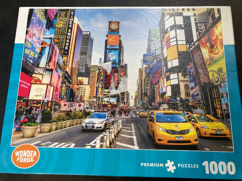 Photo 1 of Wonder Forge Times Square New York 1000 Piece Jigsaw Puzzle for Adults | Unique, Perfectly-Fitting Pieces | Fun, Vibrant Imagery | Amazon Exclusive