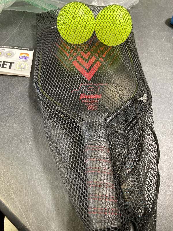Photo 1 of Franklin Sports 2 Player Pickleball Paddles + Balls Starter Set - (2) Jet Aluminum Paddles + (2) X-40 Balls - USA Pickleball (USAPA) Approved