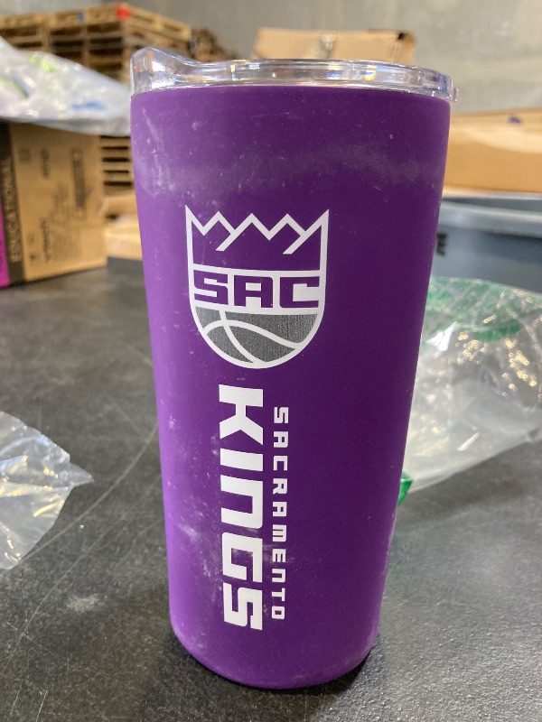 Photo 1 of Rico Industries NBA Basketball Sacramento Kings 18oz Soft Touch, Easy Grip Tumbler