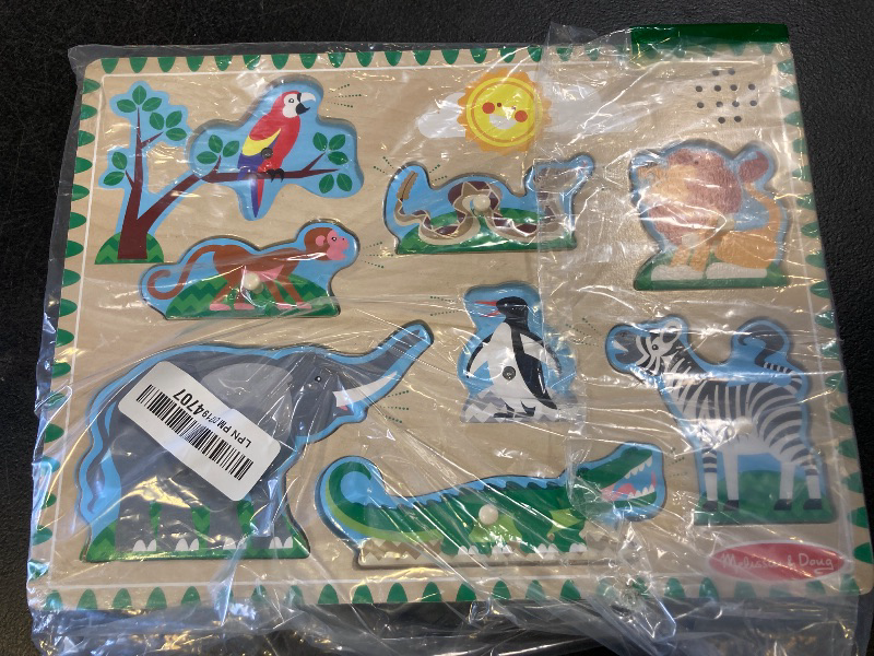 Photo 1 of Melissa & Doug Zoo Animals Sound Puzzle - Wooden Peg Puzzle With Sound Effects (8 pcs)