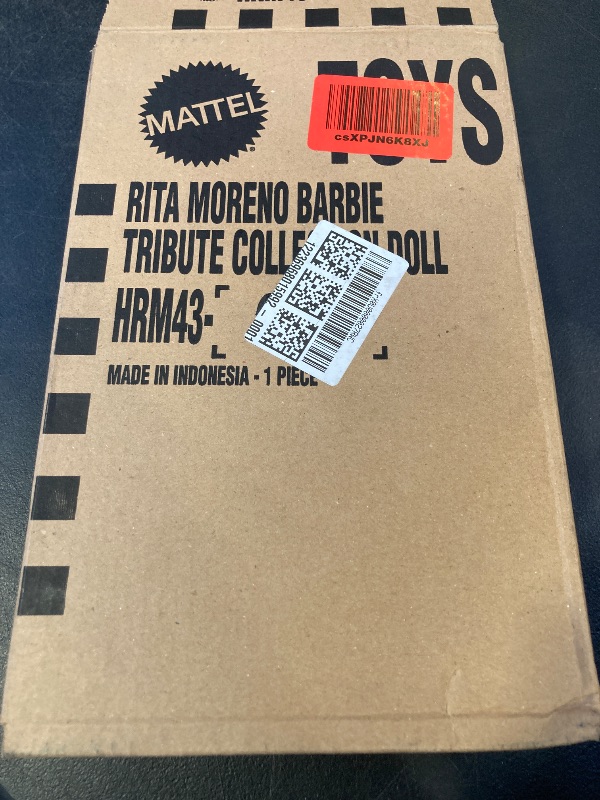 Photo 1 of Barbie Signature Tribute Collection Rita Moreno Collectible Doll in Black & Gold Gown with Gloves and Shoes, Includes Doll Stand