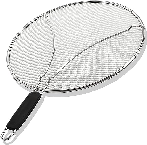 Photo 1 of BergKoch Splatter Screen for Frying Pan - 15 Inch Stainless Steel Grease Splatter Guard - Cover Oil Splash when Sizzling Bacon, Cooking Fried Chicken or Popcorn