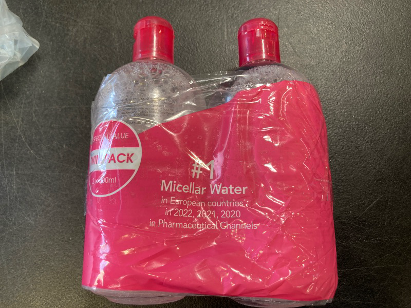Photo 1 of Bioderma Sensibio H2O Micellar Water, Duo Pack Makeup Remover, Gentle for Skin, Fragrance-Free & Alcohol-Free, No Rinse Skincare with Micellar Technology for Normal To Sensitive Skin Types