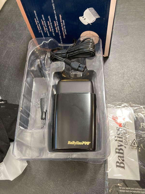 Photo 1 of BaBylissPRO Barberology Double Foil Shaver FXFS2B BLACKFX Professional Electric Shaver