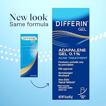 Photo 1 of Differin Acne Treatment Gel, 180 Day Supply, Retinoid Treatment for Face with 0.1% Adapalene, Gentle Skin Care for Acne Prone Sensitive Skin, 45g Tube
Exp 11/2027