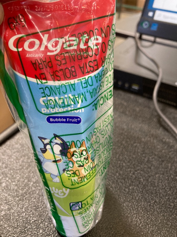 Photo 1 of Colgate Kids Bluey Toothpaste with Fluoride, Fights Cavities, Mild Fruit Flavor, Sugar Free, 4.6 Oz Tube 