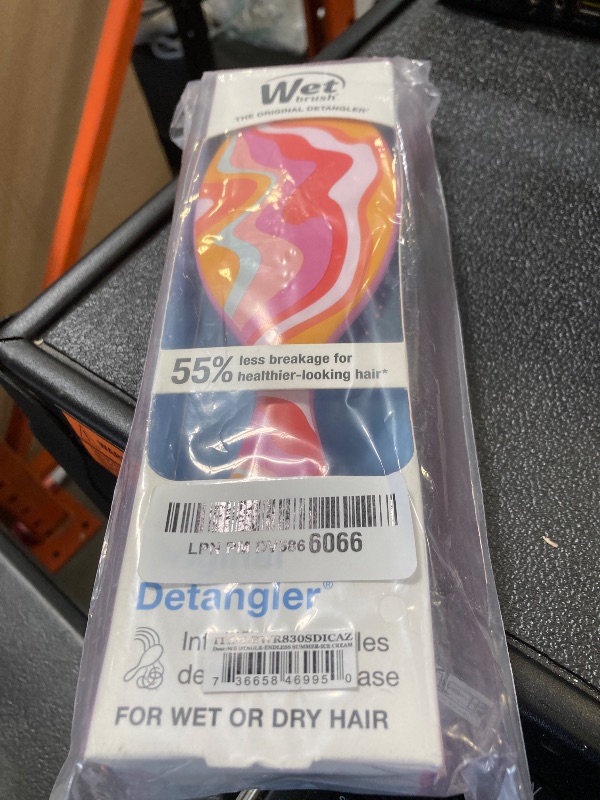Photo 1 of Wet Brush Original Detangler Hair Brush, Ice Cream (Sun Days), Ultra-Soft IntelliFlex Bristles, Detangling Bristles Glide Through Tangles, All Hair Types (Wet Dry & Damaged), Women & Men