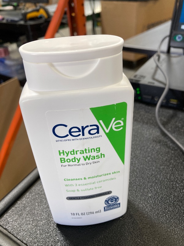 Photo 1 of CeraVe Body Wash for Dry Skin, Moisturizing Body Wash with Hyaluronic Acid and Ceramides, Paraben, Sulfate & Fragrance Free, 10 Ounce