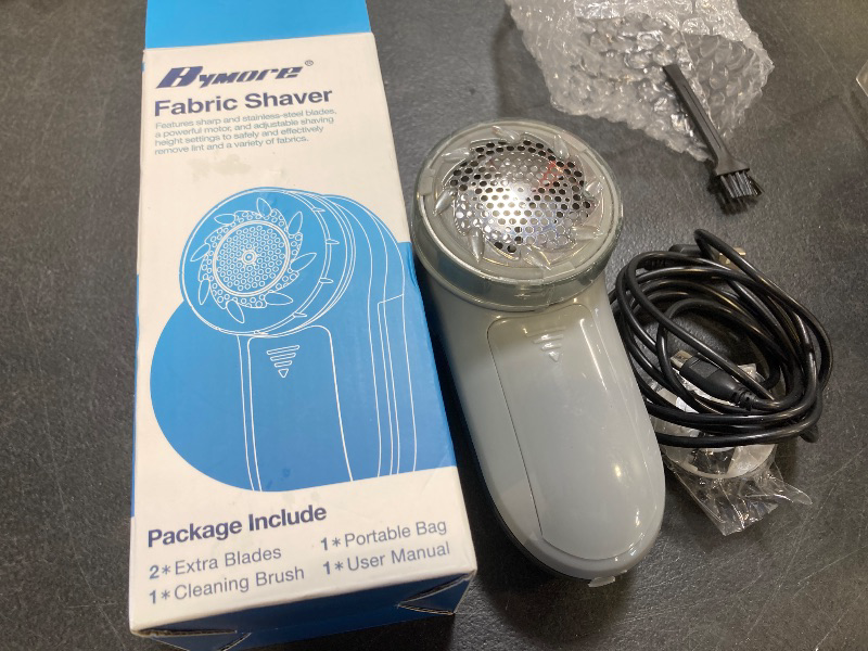 Photo 1 of Bymore Fabric Shaver, Lint Remover, Lint Shaver Defuzzer Sweater Shaver for Clothes and Furniture AC Adapter or Battery Operated Pill Fuzz Remover
