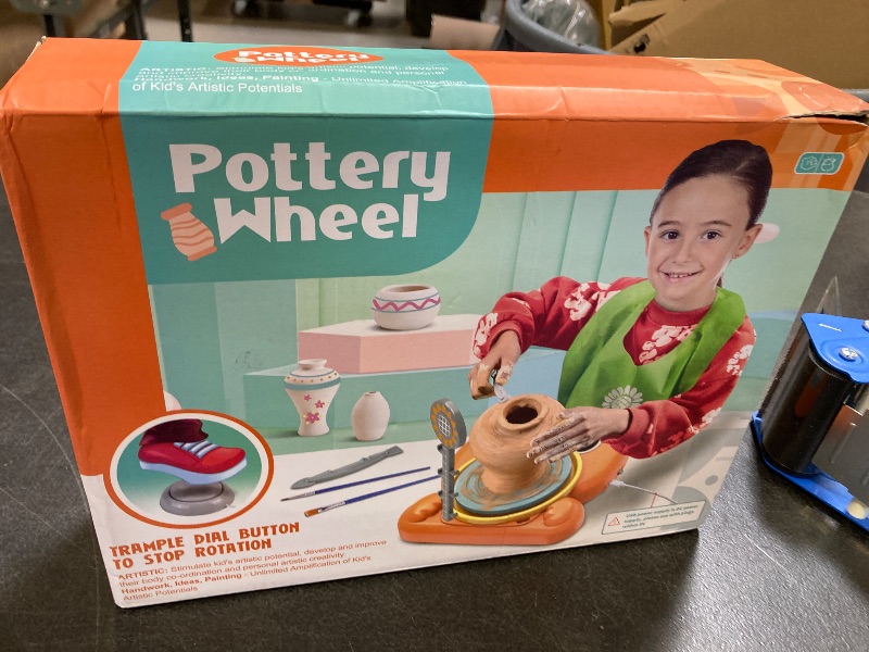 Photo 1 of Aujazyble Pottery Wheel for Kids - Complete Pottery Painting Kit Art Supplies Arts and Crafts for Girls Boy Kids Toy, Birthday Halloween Christmas Gift for Kids Ages 6 7 8 9 10 11 12+, (Dog)