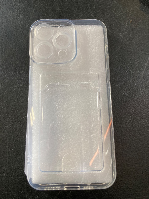 Photo 1 of Compatible with iPhone 15 Pro Max case with Card Holder, Clear Card Slot case, Ultra-Thin, Soft, Shockproof, Credit Card Protective Cover for iPhone 15 Pro Max