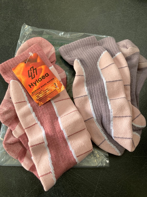 Photo 1 of Hylaea Snow Ski Snowboarding Socks, Cold Weather Winter Warm Socks Thermal Knee-high, Merino Wool, Hunting, Outdoor Sports Pink Rose Medium