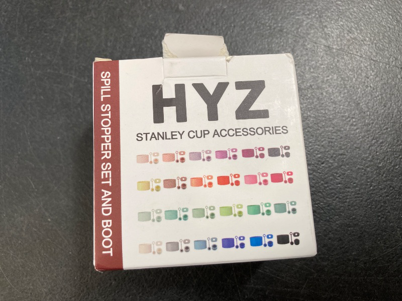 Photo 1 of HYZ 8 Piece Accessories for Stanley Cup, Silicone Spill Proof Stopper Set and Protective Boot Including Straw Cover Cap for Stanley H2.0 20oz 30oz 40oz Tumbler, Black