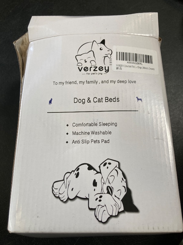 Photo 1 of Cozy Dog Bed & Crate Pad, Medium Sized Dogs, Fit Metal Crates, Ultra Soft, Washable & Anti-Slip, Cream, 30"x20"x4"