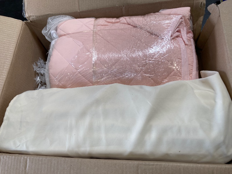 Photo 1 of Kids Play Tent with Mat, Large Playhouse Tent with Pompoms Door Curtains, Children Play House for Girls Boys, Indoor Play Cottage (Pink)