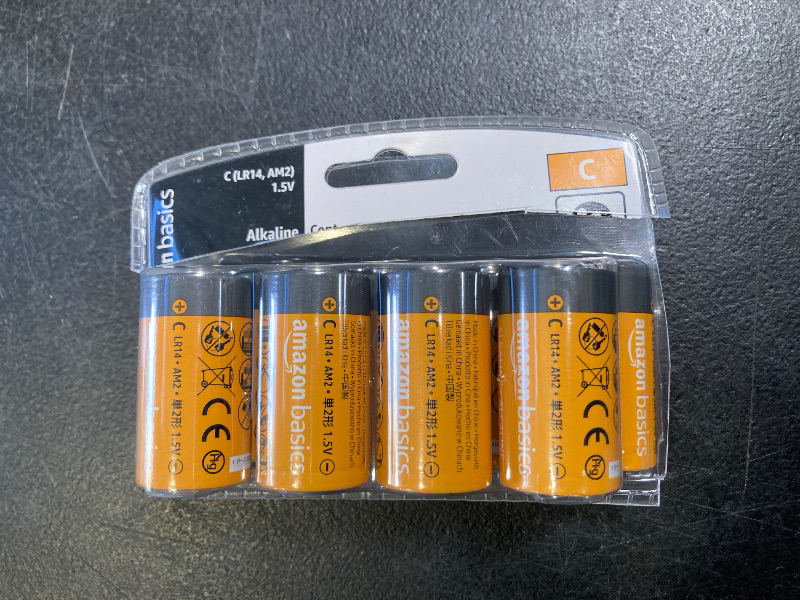 Photo 1 of Amazon Basics 8-Pack C Cell Alkaline All-Purpose Batteries, 1.5 Volt, 5-Year Shelf Life