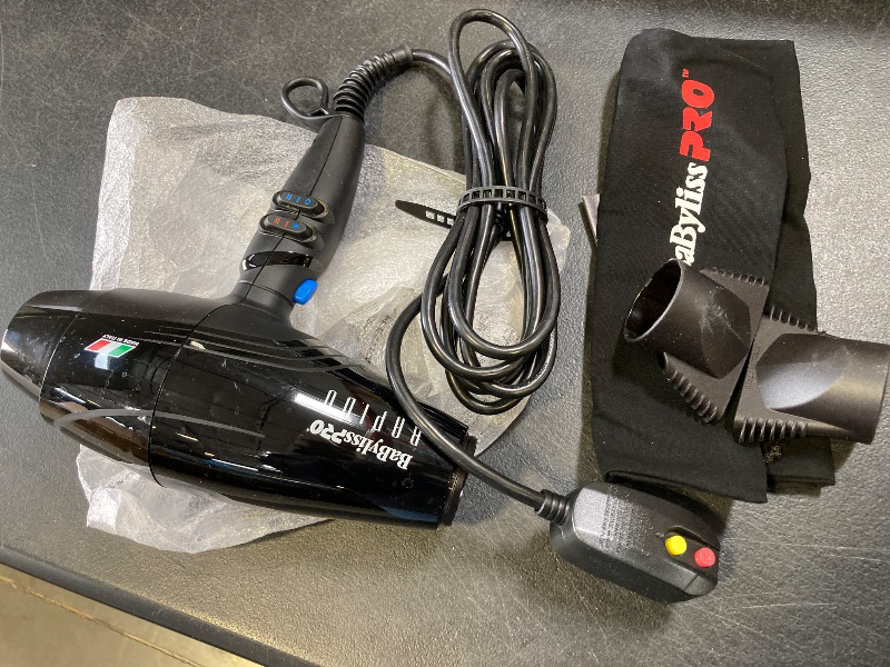 Photo 1 of BaBylissPRO Hair Dryer, Nano Titanium Rapido 2000-Watt Blow Dryer, Hair Styling & Appliances, Black, BRAP1
