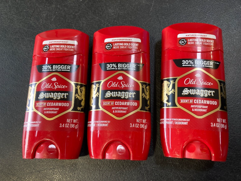 Photo 1 of Old Spice Antiperspirant and Deodorant for Men, Invisible Solid, Swagger Scent, 3.4 oz (Pack of 3)