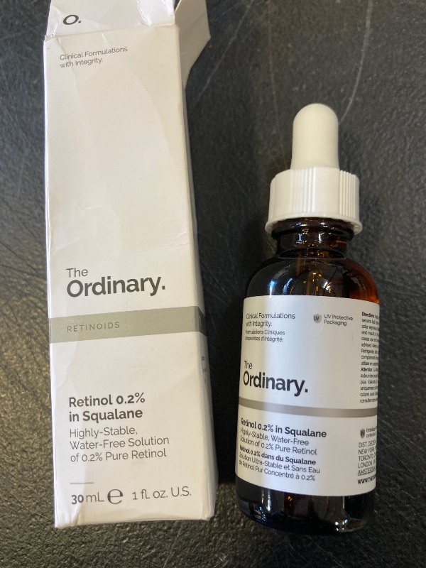 Photo 1 of The Ordinary Retinol 0.2% in Squalane, Gentle Retinol Serum for the Face That Is Anti-Aging and Skin Smoothing, 1 Fl Oz