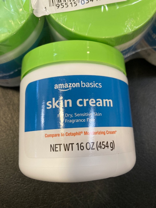 Photo 1 of Amazon Basics Ultra Moisturizing Skin Cream for Dry & Sensitive Skin, Dermatologist Tested, Fragrance Free, 16 Ounce (Pack of 4) (Previously Solimo)
