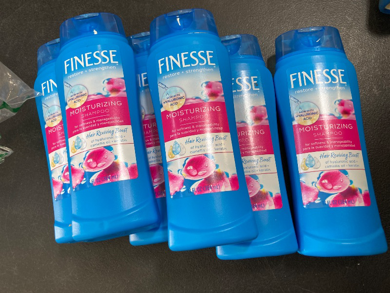 Photo 1 of Finesse Restore + Strengthen Moisturizing Shampoo, 13 oz (Pack of 6), Moisturize & Repair Dry or Damaged Hair for Soft, Healthy Looking Hair