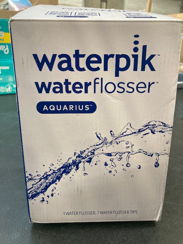 Photo 1 of Waterpik Aquarius Water Flosser Professional For Teeth, Gums, Braces, Dental Care, Electric Power With 10 Settings, 7 Tips For Multiple Users And Needs, ADA Accepted, White WP-660, Packaging May Vary