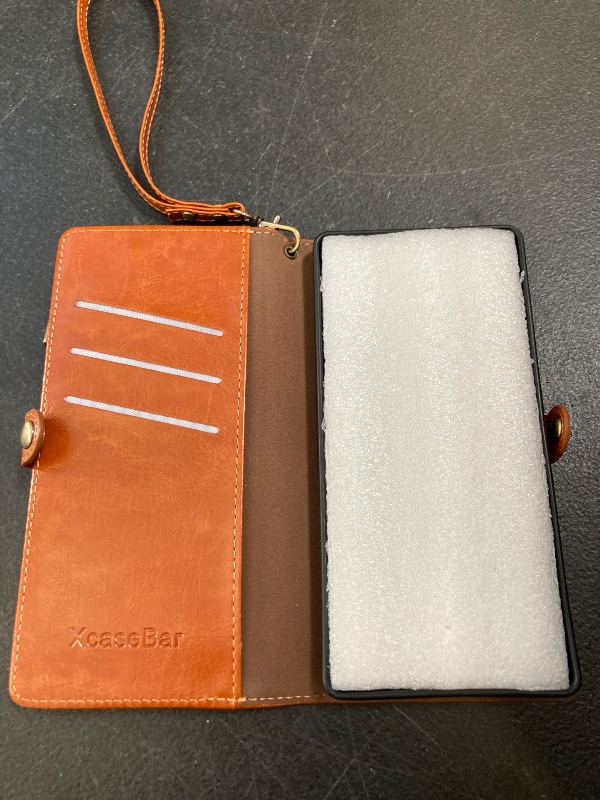 Photo 1 of XcaseBar Compatible with Samsung Galaxy S25 Ultra Wallet case with Zipper Credit Card Holder, Flip Folio Book PU Phone case Shockproof Cover Women Men for S25 Ultra case Light Brown