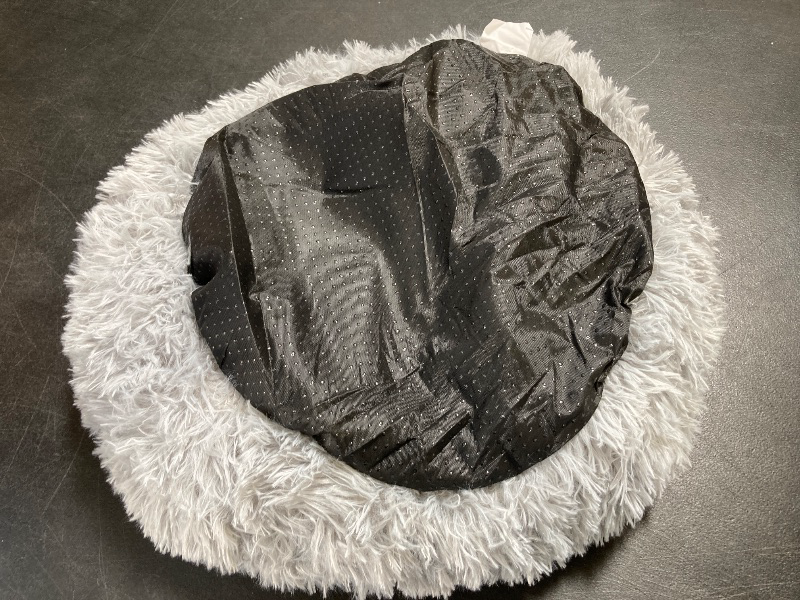 Photo 1 of rabbitgoo Cat Beds for Indoor Cats, 20 inches Cat Bed Machine Washable, Fluffy Round Pet Bed Non-Slip, Calming Soft Plush Donut Cuddler Cushion Self Warming for Small Dogs Kittens, Light Grey, Medium