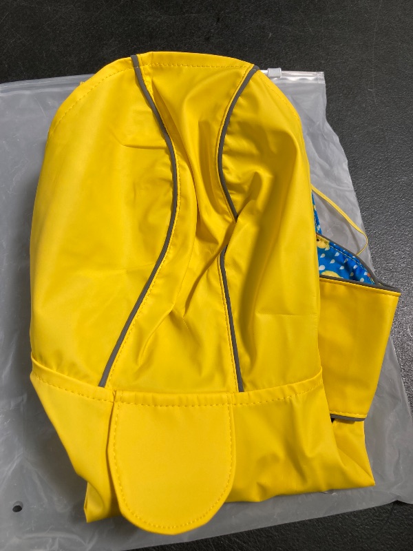 Photo 1 of Kimee Dog Raincoat Reversible, Single Side Slicker Poncho Adjustable Waterproof Dog Rain Jacket with Leash Hole/Reflective Stripe Hooded Snowproof Windproof Clothes for Small to 3X-Large Dogs, M