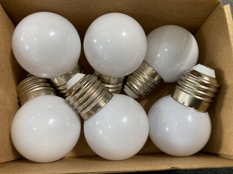 Photo 1 of Baczao LED Vanity Globe Light Bulb, Small Globe Bulbs 15W Equivalent, 1W G14 LED E26 Base Bulbs, Cool White 6000K Small Low Watt for Bathroom Mirror Light Bulbs, Non-Dimmable, 6 Pack