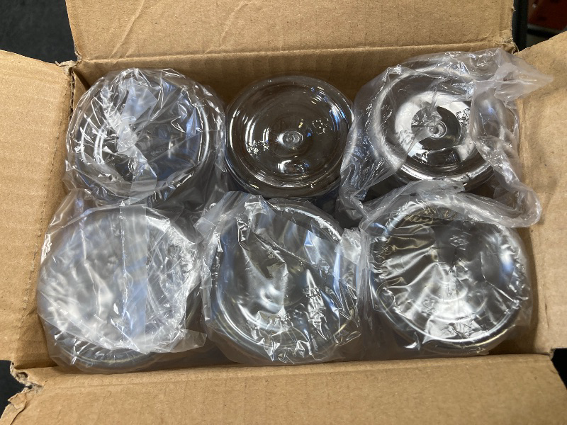 Photo 1 of 6-Pack Bulk Empty Plastic Juice Or Water Bottles with Caps Reusable 400ml Durable Smoothie [Bottle]s with Black Lids Great Calming great for [Sensory] Crafts