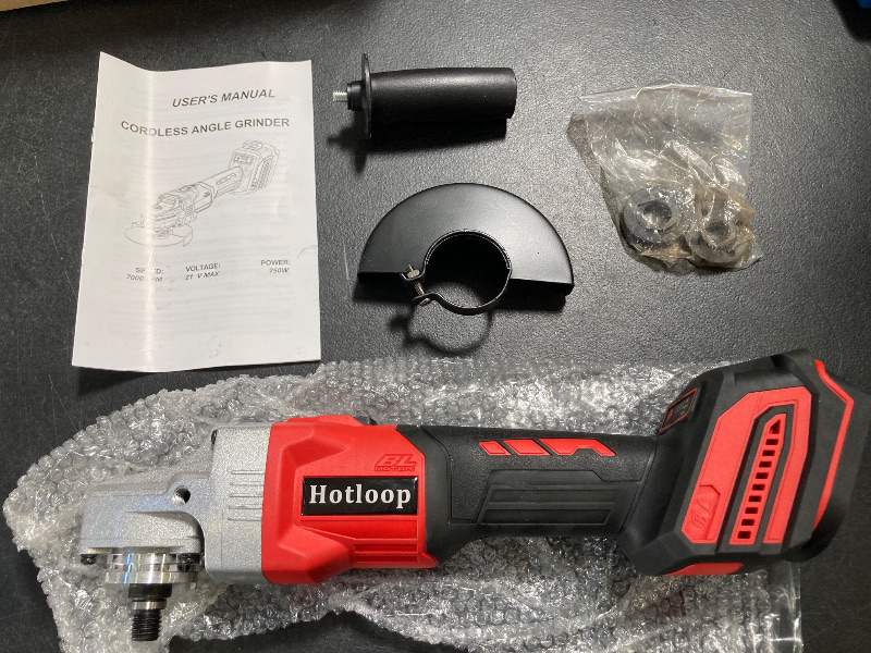 Photo 1 of Angle Grinder Cordless for Milwaukee 18V Battery, Angle Grinder with 3 Speed Adjustable 7000 RPM Brushless Motor, 3 PCS 4-1/2" Blades for Cutting, Griding, Polishing, etc. (Battery NOT Included)