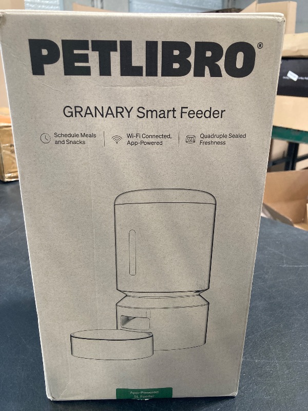Photo 1 of PETLIBRO Automatic Cat Feeder, 5G WiFi Automatic Dog Feeder with Freshness Preservation, 5L Timed Cat Feeder with Low Food Sensor, Up to 10 Meals Per Day, Granary Pet Feeder for Cats, Black