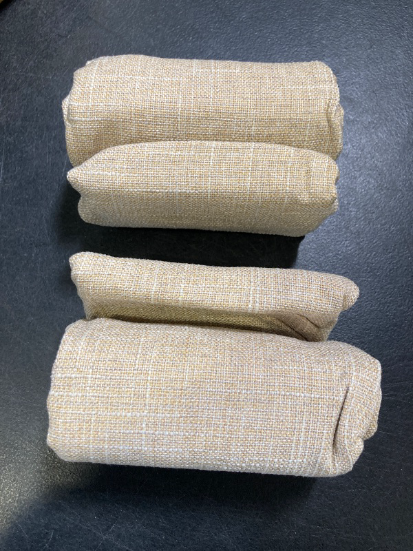 Photo 1 of Kevin Textile Set of 2 Decorative Pillows Covers for Couch Star Faux Linen Sofa Pillows Cover 26 x 26 inch, 66x66cm, Cream Beige