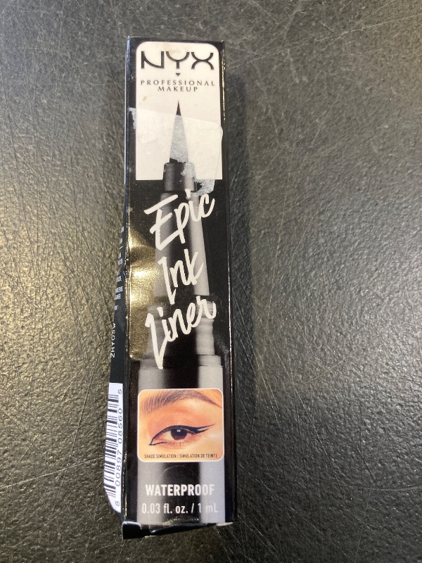 Photo 1 of NYX PROFESSIONAL MAKEUP Epic Ink Liner, Waterproof Liquid Eyeliner - Black, Vegan Formula