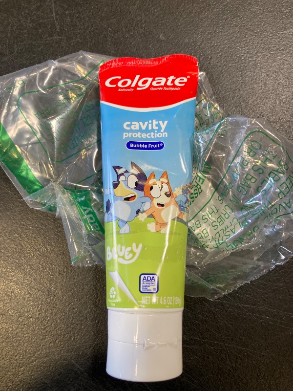 Photo 1 of Colgate Kids Bluey Toothpaste with Fluoride, Fights Cavities, Mild Fruit Flavor, Sugar Free, 4.6 Oz Tube