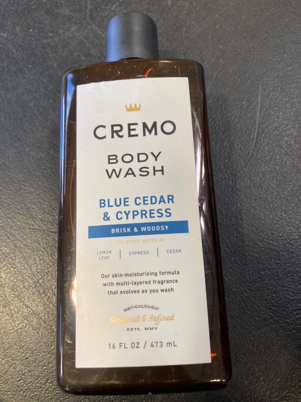 Photo 1 of Cremo Body Wash Men, A Woodsy Scent with Notes of Lemon Peel, Cypress and Cedar, 16 Fl Oz