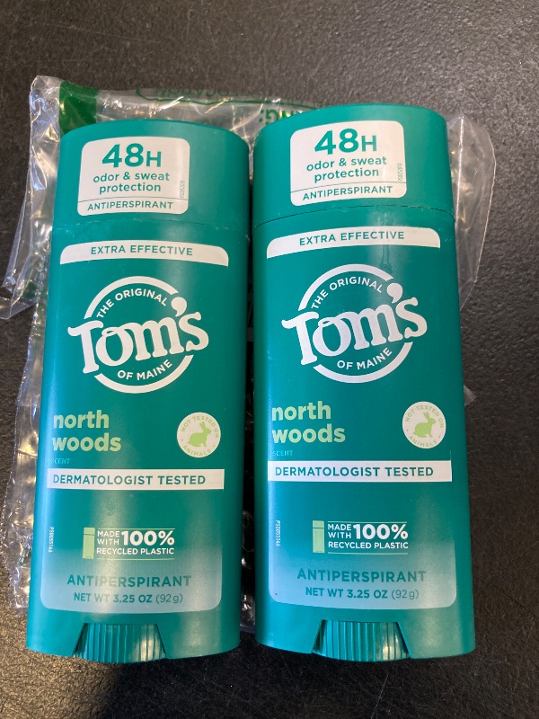 Photo 1 of Tom’s of Maine North Woods Antiperspirant for Men and Women, With Recycled Aluminum, 3.25 oz, 2-Pack