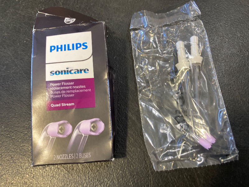 Photo 1 of Philips Sonicare Power Flosser Quad Stream Tips (F3), 2pk, White HX3062/00