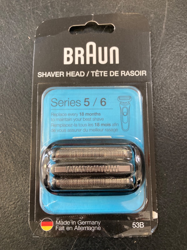 Photo 1 of Braun Series 5 53B Electric Shaver Head, Black – Designed for Series 5 and Series 6 shavers (New Generation)