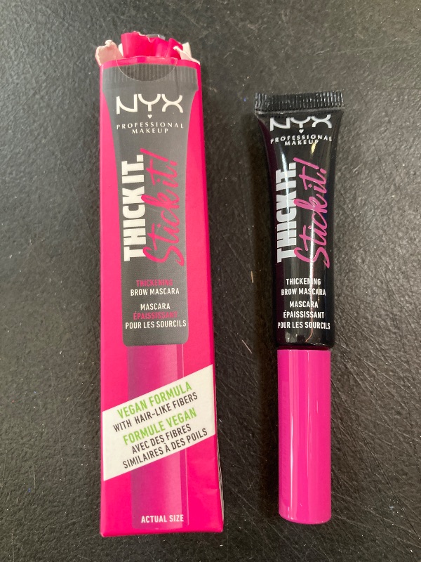 Photo 1 of NYX PROFESSIONAL MAKEUP Thick It Stick It Thickening Brow Mascara, Eyebrow Gel - Black