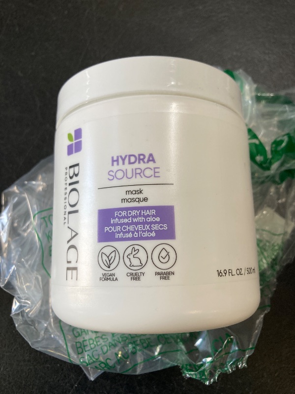 Photo 1 of Biolage Hydra Source Mask - Revives Dry Strands For Increased Hair Shine & Manageability, Paraben-Free, For Dry Hair, 16.9 Fl Oz