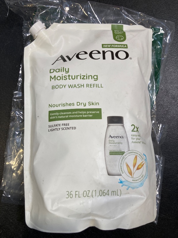 Photo 1 of Aveeno Daily Moisturizing Body Wash, Soothing Oat, Refill, 36 Fl. Oz