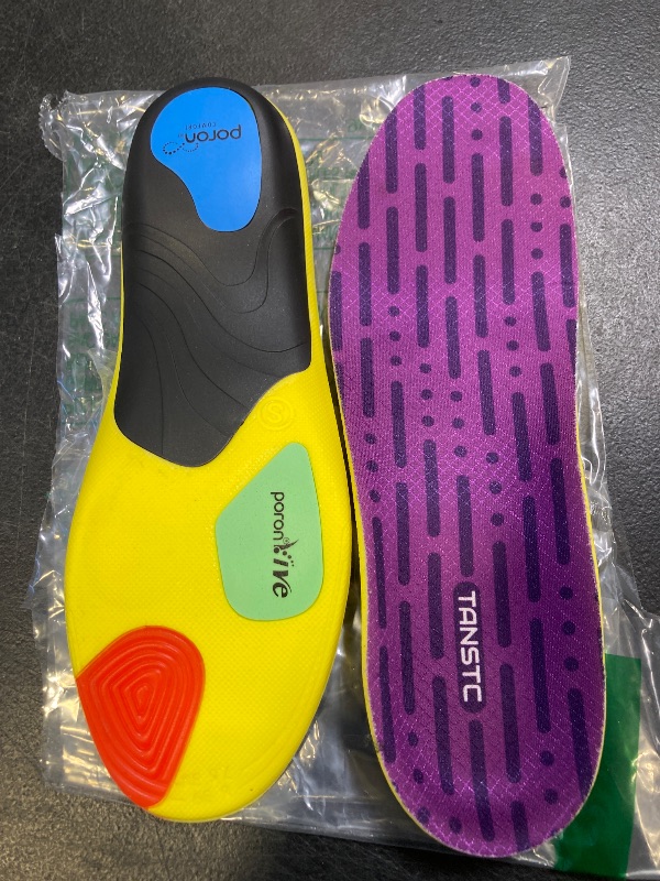 Photo 1 of TANSTC Insoles for Women Plantar Fasciitis Insoles Arch Support Shoe Insoles Men Orthotics Flat Feet Pain Relief Professional Sport Insoles Shock Absorption Work Boot Shoe Insoles,S