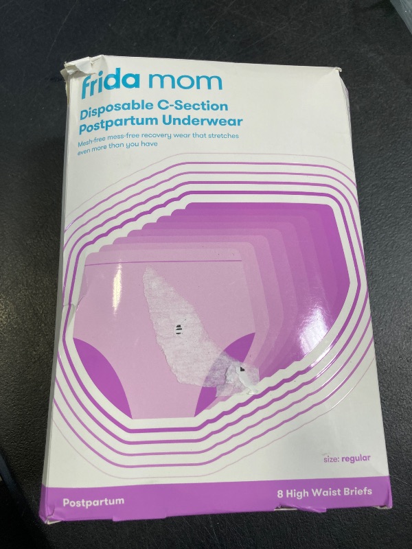Photo 1 of Frida Mom Women's Postpartum Underwear for C-Section Recovery, Disposable High Waist, Seamless with Stretchy Support, Postpartum Essentials, Size Regular (Waist 28"-42" Stretched), 8 Count, Gray