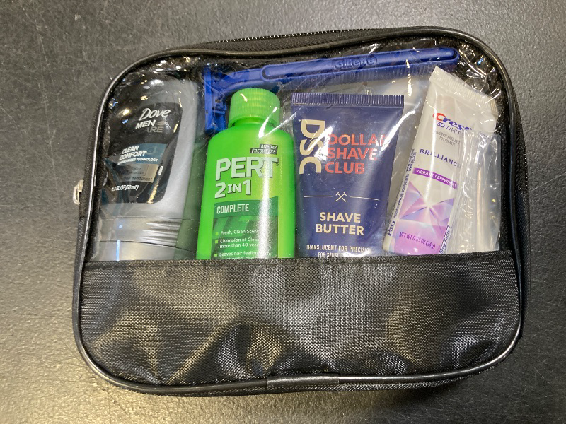 Photo 1 of Convenience Kits International Men’s Super Deluxe, 16-Piece Kit with Travel Size TSA Compliant Essentials in Reusable Zippered Toiletry Bag