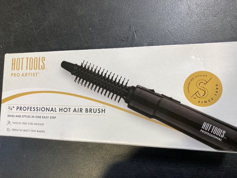 Photo 1 of Hot Tools Pro Artist Hot Air Styling Brush | Style, Curl and Touch Ups (3/4”), Black