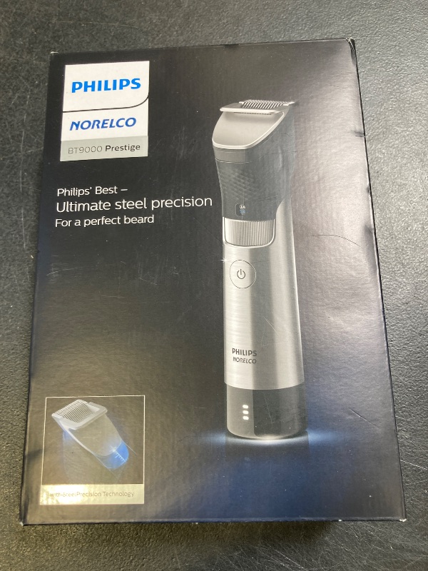 Photo 1 of Philips Norelco Series 9000, Ultimate Precision Beard and Hair Trimmer with Beard Sense Technology for an Even Trim, BT9810/40