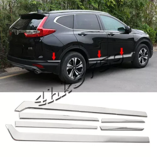 Photo 1 of Body Side Door Molding Trim Cover Chrome Body Side Door Molding Guard Cover Trims Car Door Protector Stainless Steel for Honda CRV 2017-2021 (red) 
